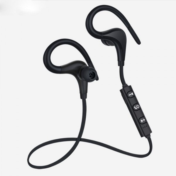 Wholesale Hook Style Wireless Sports Bluetooth Stereo Headset (Black)